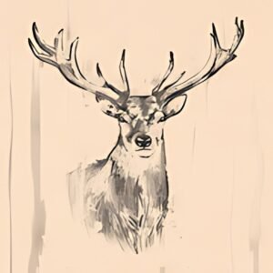 PAPSTAR Serviettes à motif "Deer", 330 x 330 mm, naturel