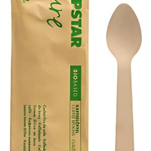 PAPSTAR Cuillère à café en bois "pure", longueur: 110 mm