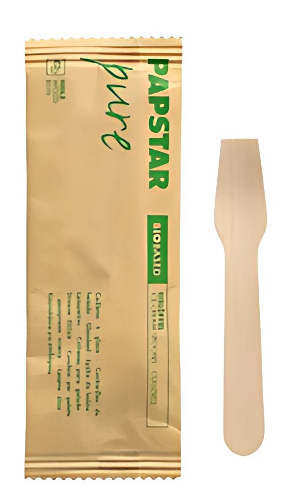 PAPSTAR Cuillère à glace en bois "pure", longueur: 94 mm