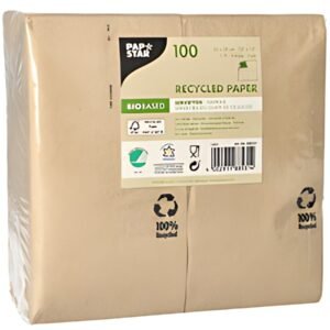 PAPSTAR Serviette de bistro, 330 x 330 mm, naturel