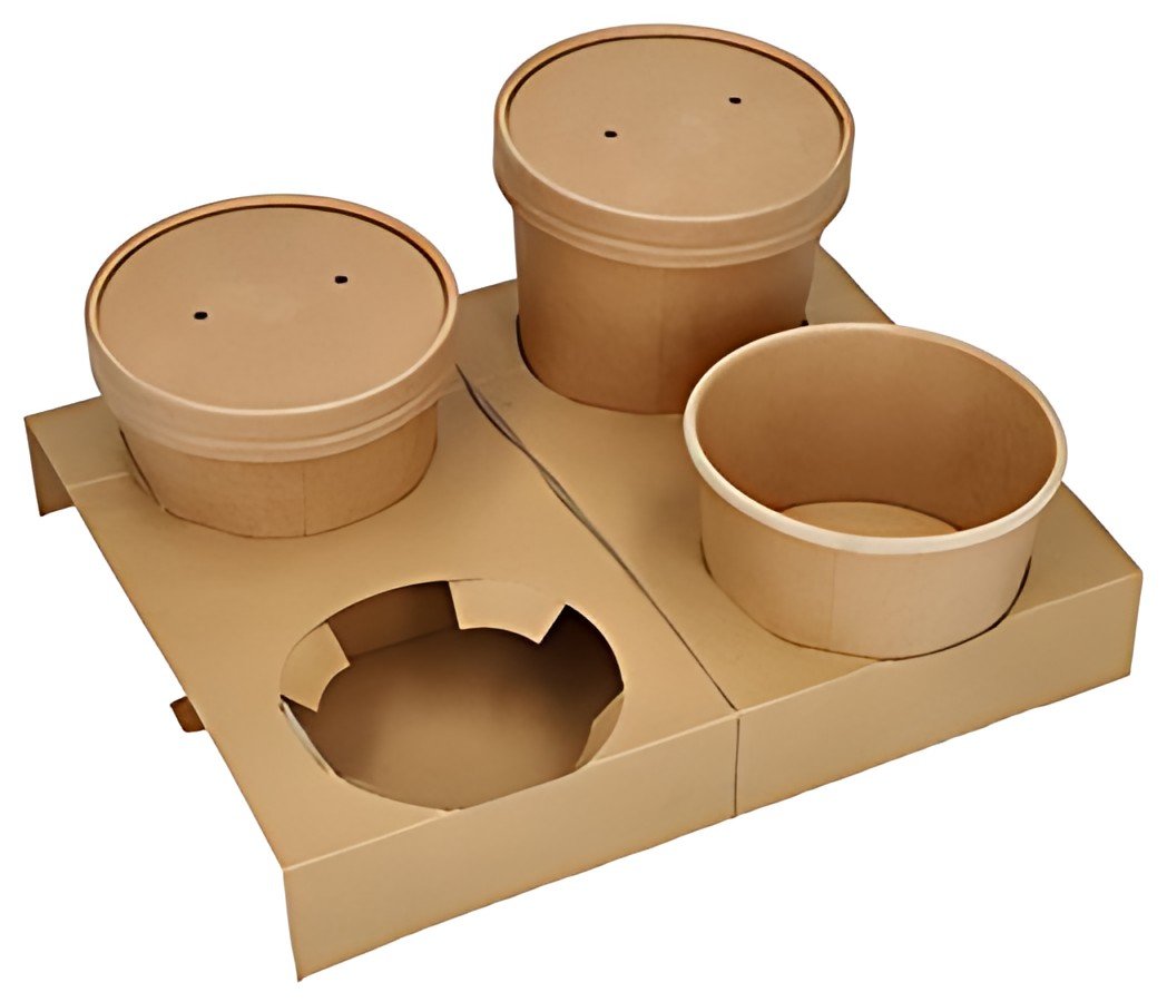 PAPSTAR Porte-gobelets "pure", en carton, pour 4 bols