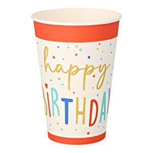 PAPSTAR Gobelet en carton "Happy Birthday", 0,2 l