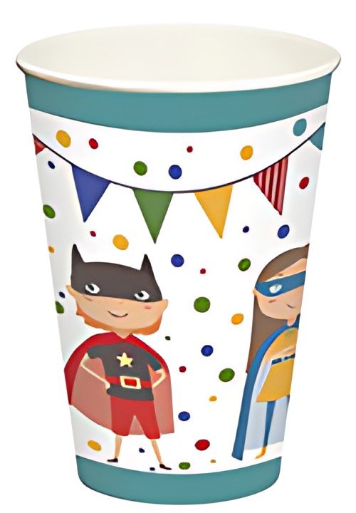 PAPSTAR Gobelet en carton "Super héros", 0,2 l