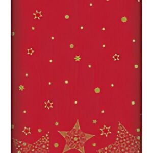 PAPSTAR Nappe pour Noël "Christmas Shine", rouge