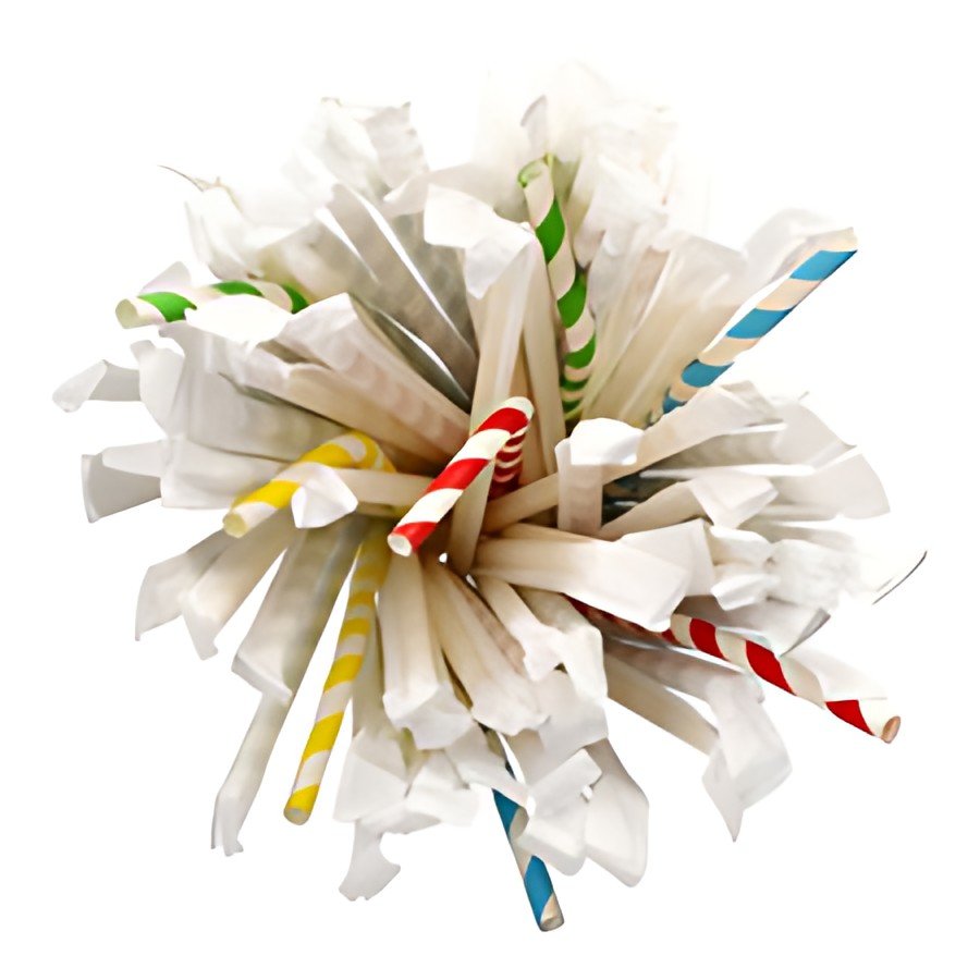 PAPSTAR Paille en papier "Stripes", couleurs assorties