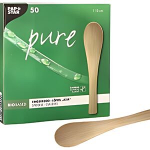 PAPSTAR Cuillère à finger food "pure", 130 mm, naturel