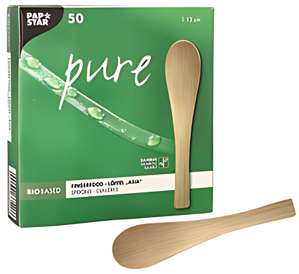 PAPSTAR Cuillère à finger food "pure", 130 mm, naturel