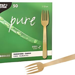 PAPSTAR Fourchette à finger food "pure", 120 mm, naturel
