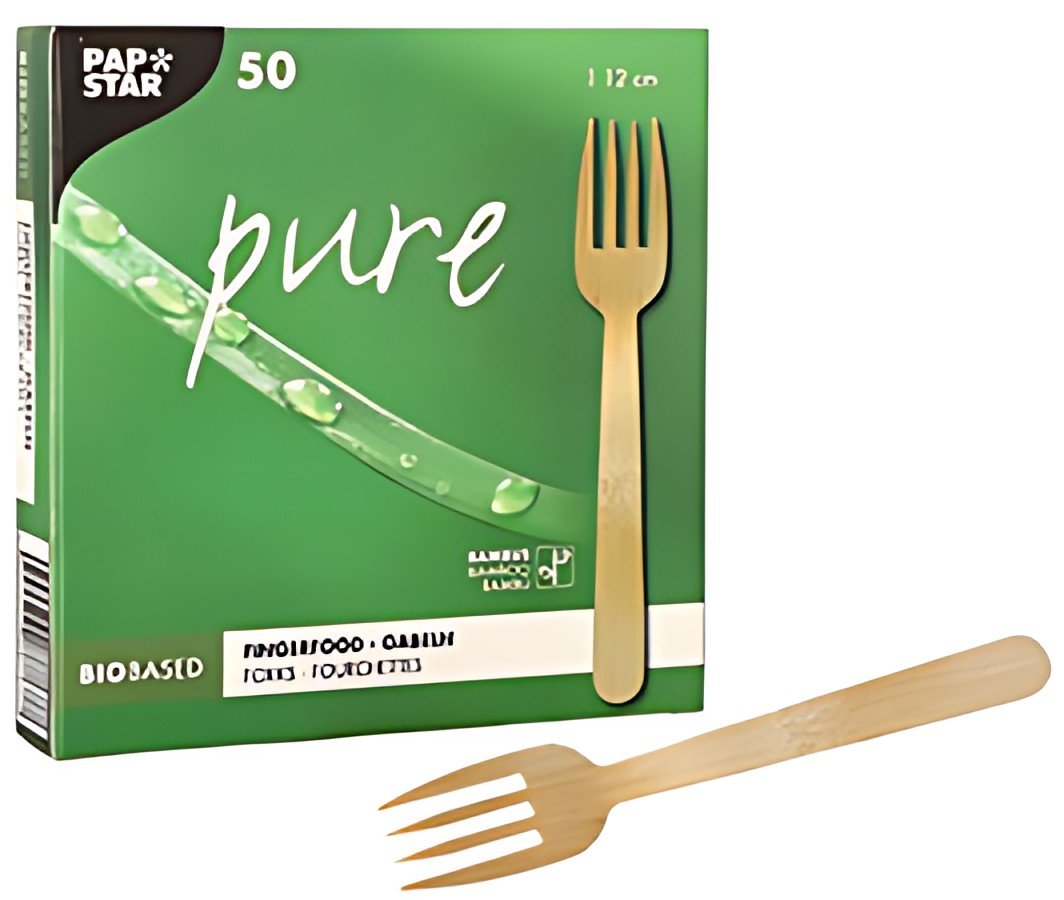 PAPSTAR Fourchette à finger food "pure", 120 mm, naturel