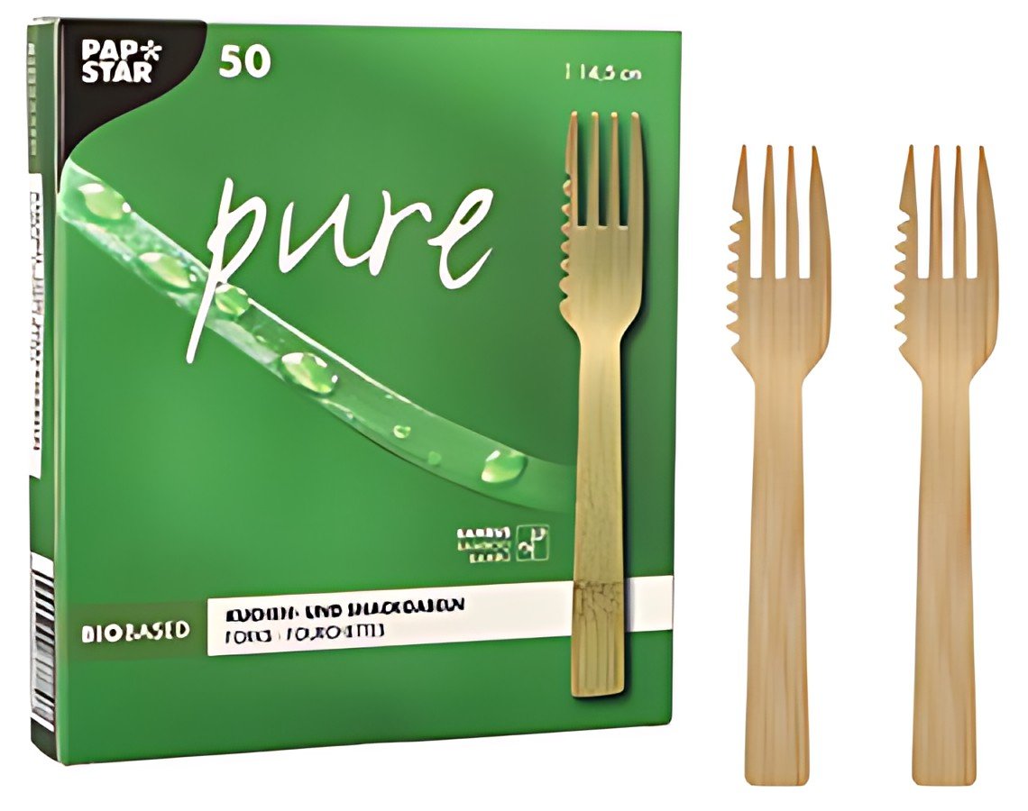 PAPSTAR Fourchette à gâteau "pure", longueur: 145 mm, par 50