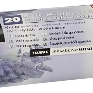 STARPAK Sac poubelle parfumé, LDPE, 30 litres, gris