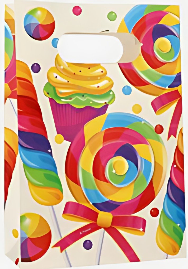 PAPSTAR Pochette cadeau "Candies", 140 x 210 x 60 mm
