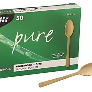 PAPSTAR Cuiller Fingerfood "pure", 95 mm, naturel