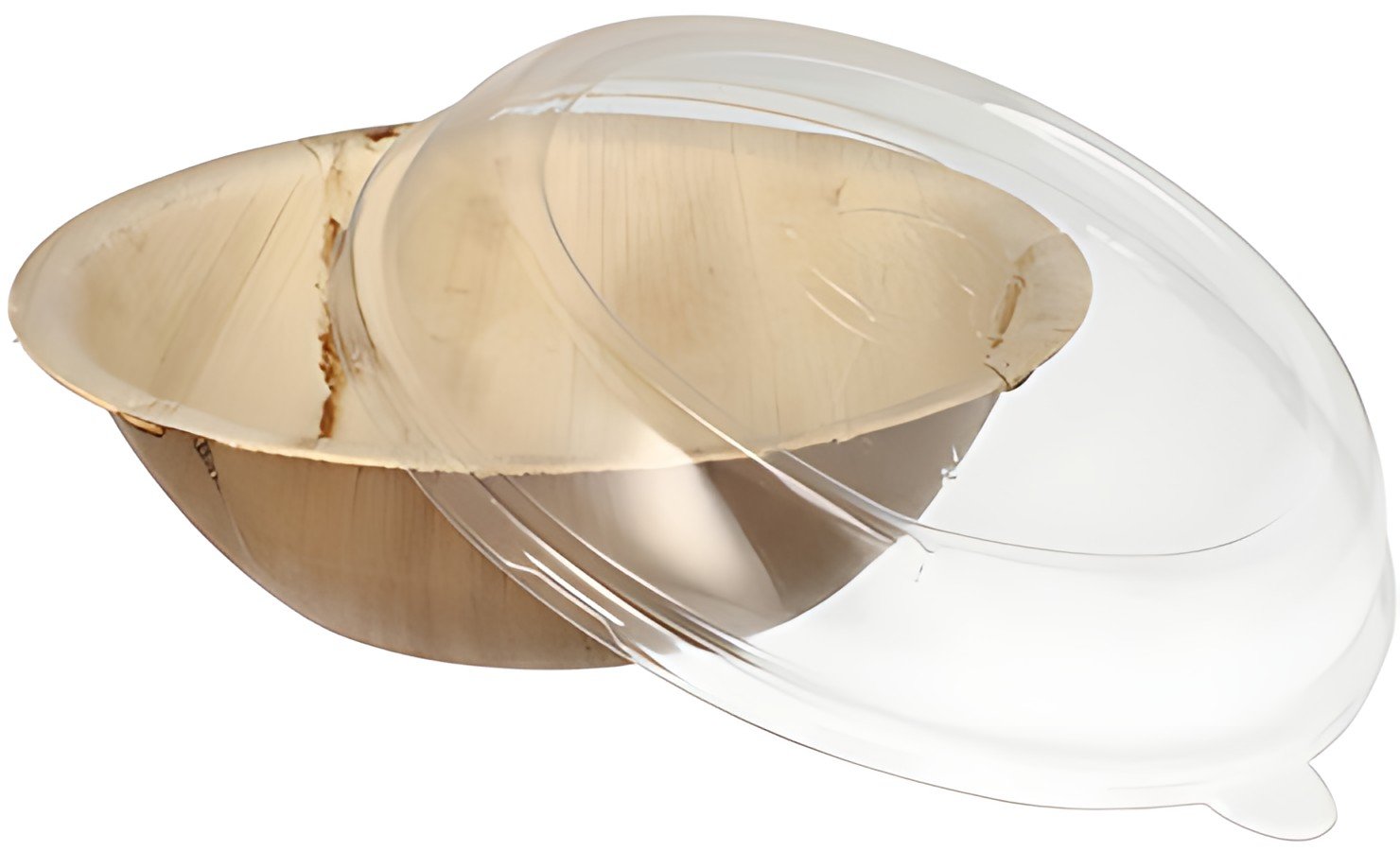 STARPAK Bol en feuille de palmier avec couvercle, 300 ml