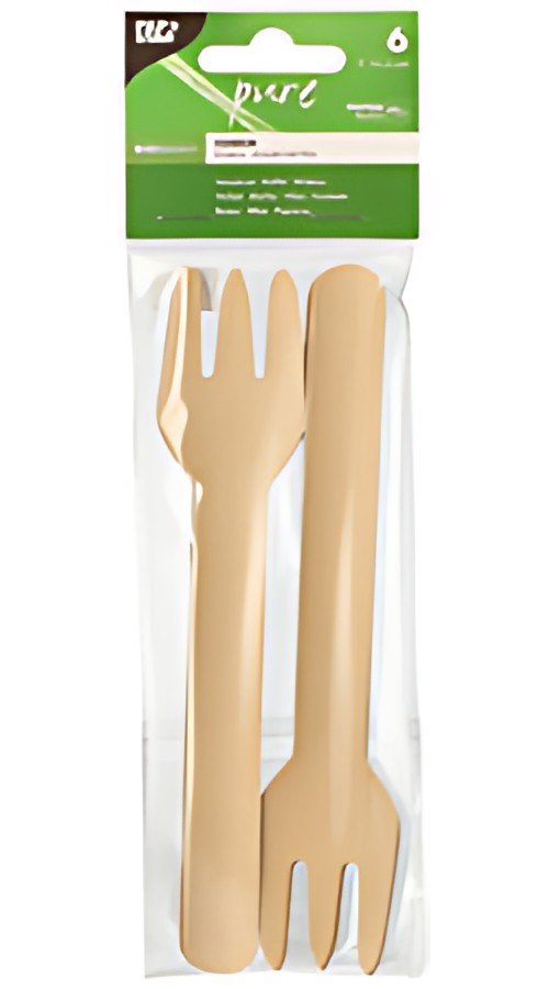PAPSTAR Fourchette en papier "Pure", naturel