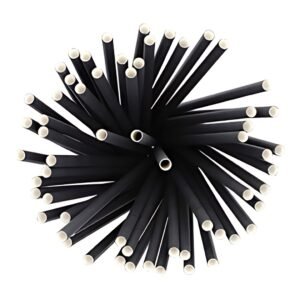 PAPSTAR Paille en papier "pure", 250 mm, noir