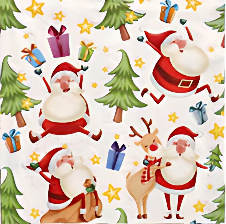 PAPSTAR Serviette à motif de Noël "Happy Santa"