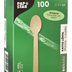 PAPSTAR Cuiller à café en bois "pure", cirée