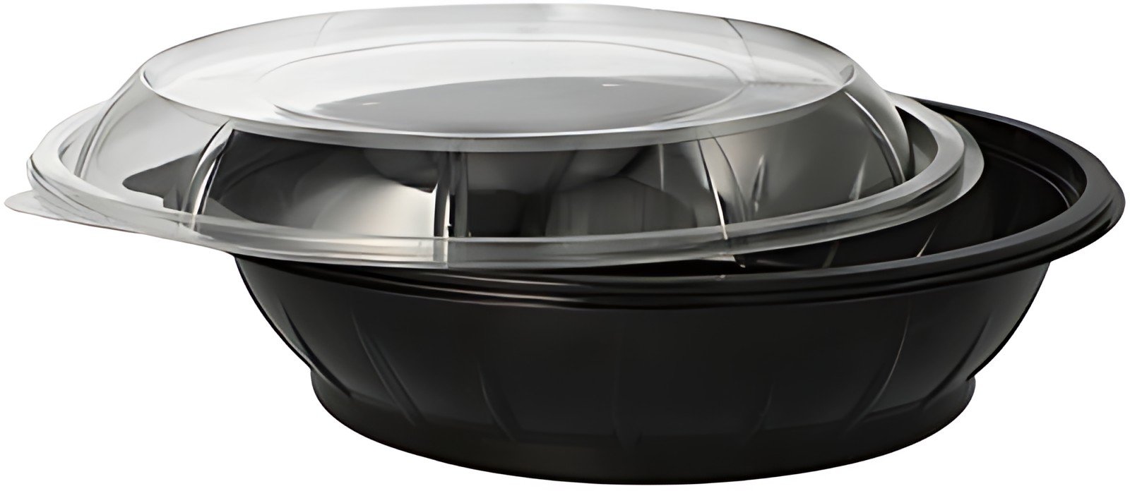 STARPAK Bol à salade avec couvercle, PET, 1.000 ml, noir