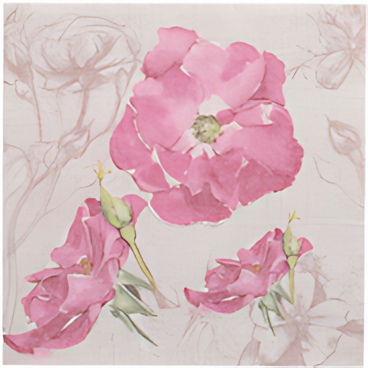 PAPSTAR Serviette à motif "ROYAL Collection Blossom"