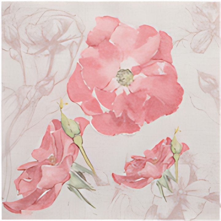 PAPSTAR Serviette à motif "ROYAL Collection Blossom", rose