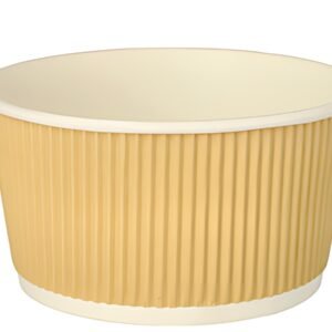 PAPSTAR Gobelet à soupe "pure" Ripple Wall, 998 ml, beige