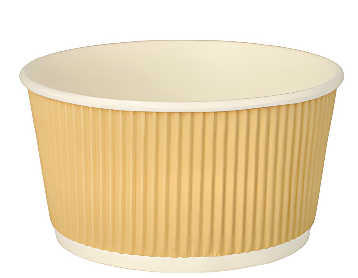 PAPSTAR Gobelet à soupe "pure" Ripple Wall, 998 ml, beige
