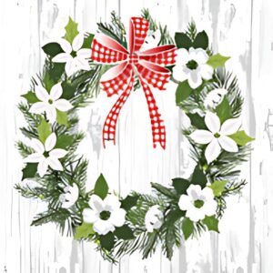 PAPSTAR Serviette à motif de Noël "Christmas Wreath"