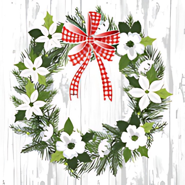 PAPSTAR Serviette à motif de Noël "Christmas Wreath"