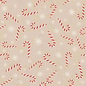 PAPSTAR Serviette à motif de Noël "Candy Canes"