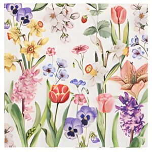 PAPSTAR Serviette à motif "Flower Meadow", 330 x 330 mm