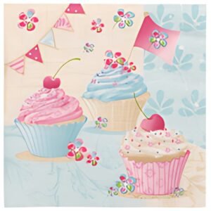 PAPSTAR Serviette à motif "Birthday Cup Cakes"