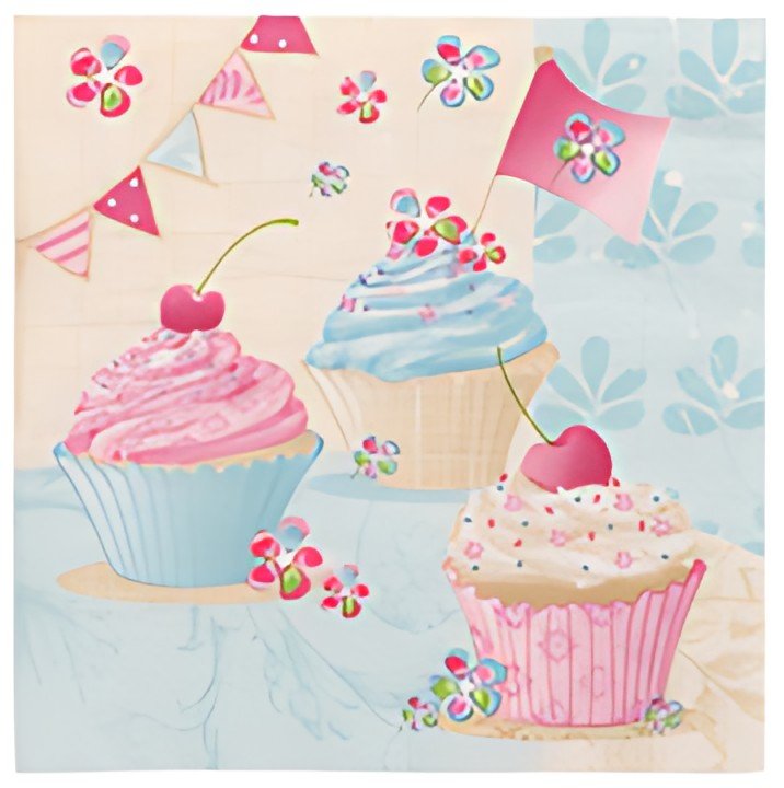 PAPSTAR Serviette à motif "Birthday Cup Cakes"