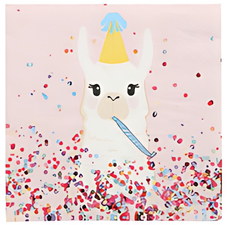 PAPSTAR Serviette à motif "Lama Party", 330 x 330 mm