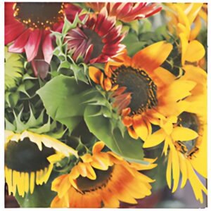 PAPSTAR Serviette à motif "Sunflower Bouquet", 330 x 330 mm