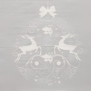 PAPSTAR Serviette à motif de Noël "Deers Couple", argent
