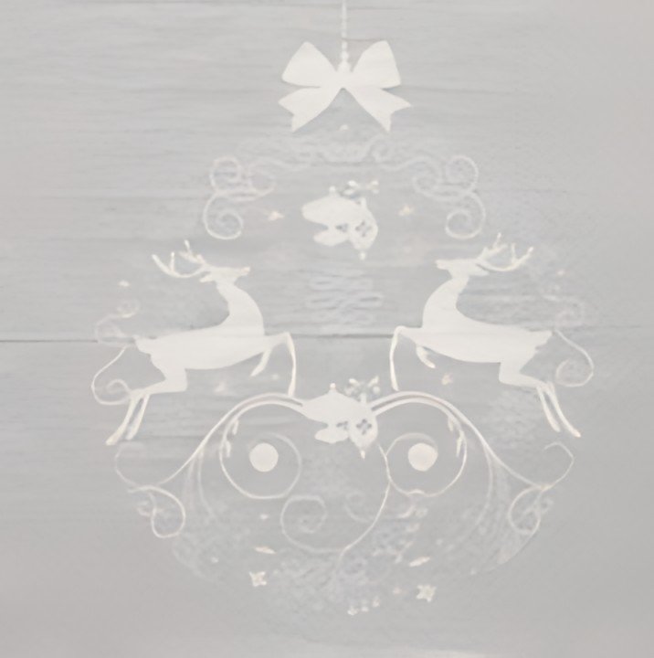 PAPSTAR Serviette à motif de Noël "Deers Couple", argent