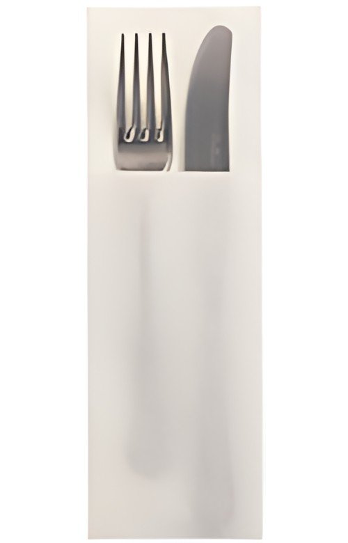 STARPAK Serviette pochette "DAILY Collection", blanc