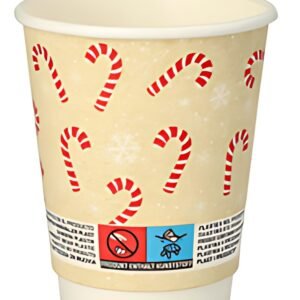 PAPSTAR Gobelet en carton "Candy Canes", 0,2 l
