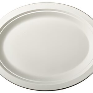 PAPSTAR Assiette en canne à sucre "pure", ovale, 260x220 mm