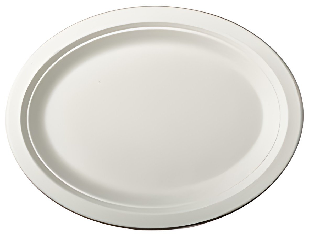 PAPSTAR Assiette en canne à sucre "pure", ovale, 260x220 mm