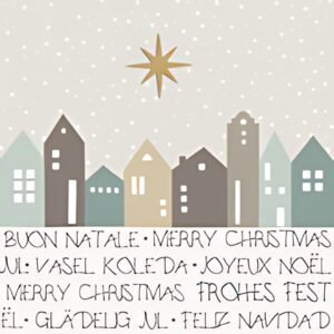 PAPSTAR Serviette à motif de Noël "Christmas Village"