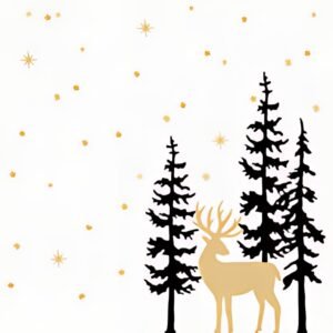 PAPSTAR Serviette à motif de Noël "Golden Deer"