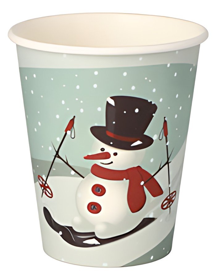 STARPAK Gobelet en carton "Snowman", 0,2 l