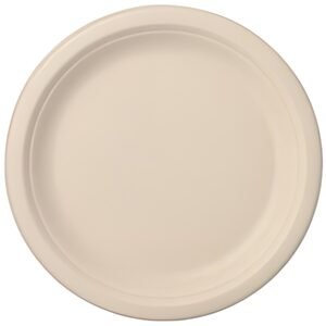PAPSTAR Assiette en canne à sucre "pure", rond, 230 mm