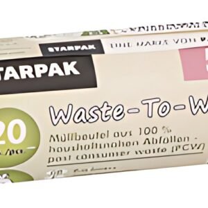 STARPAK Sac poubelle "Waste-to-Waste", 5 litres, marron