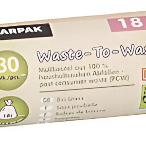 STARPAK Sac poubelle "Waste-to-Waste", 18 litres, marron