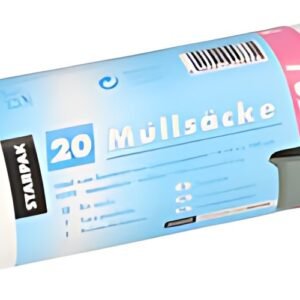 STARPAK Sac poubelle HDPE, 70 litres, blanc