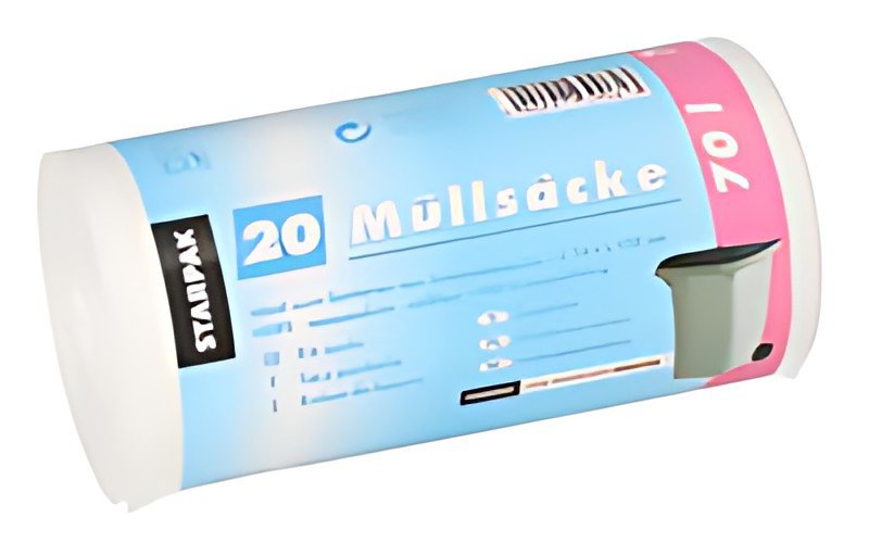 STARPAK Sac poubelle HDPE, 70 litres, transparent
