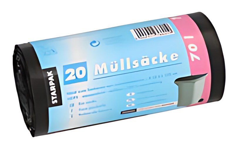 STARPAK Sac poubelle HDPE, 70 litres, noir